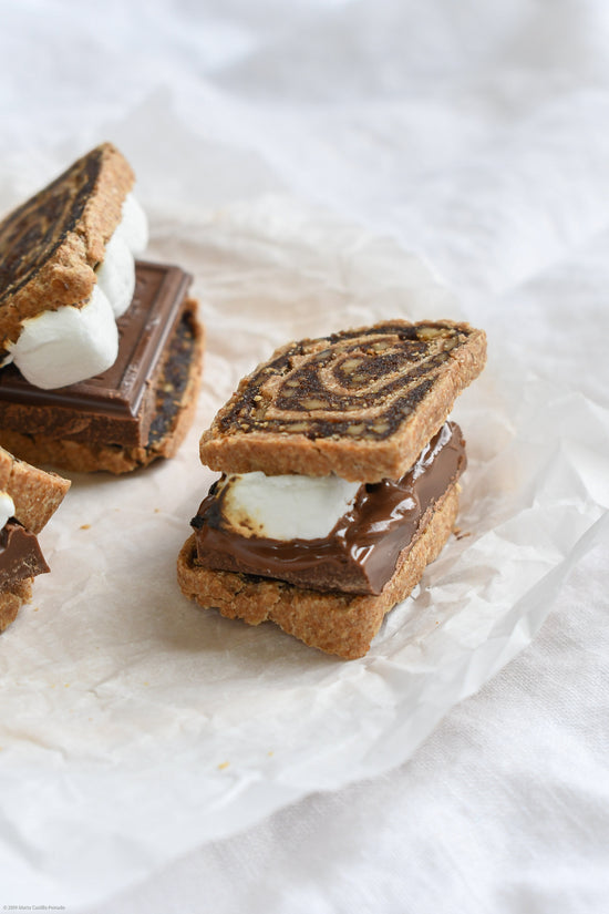 S'mores with Banana Date Swirls