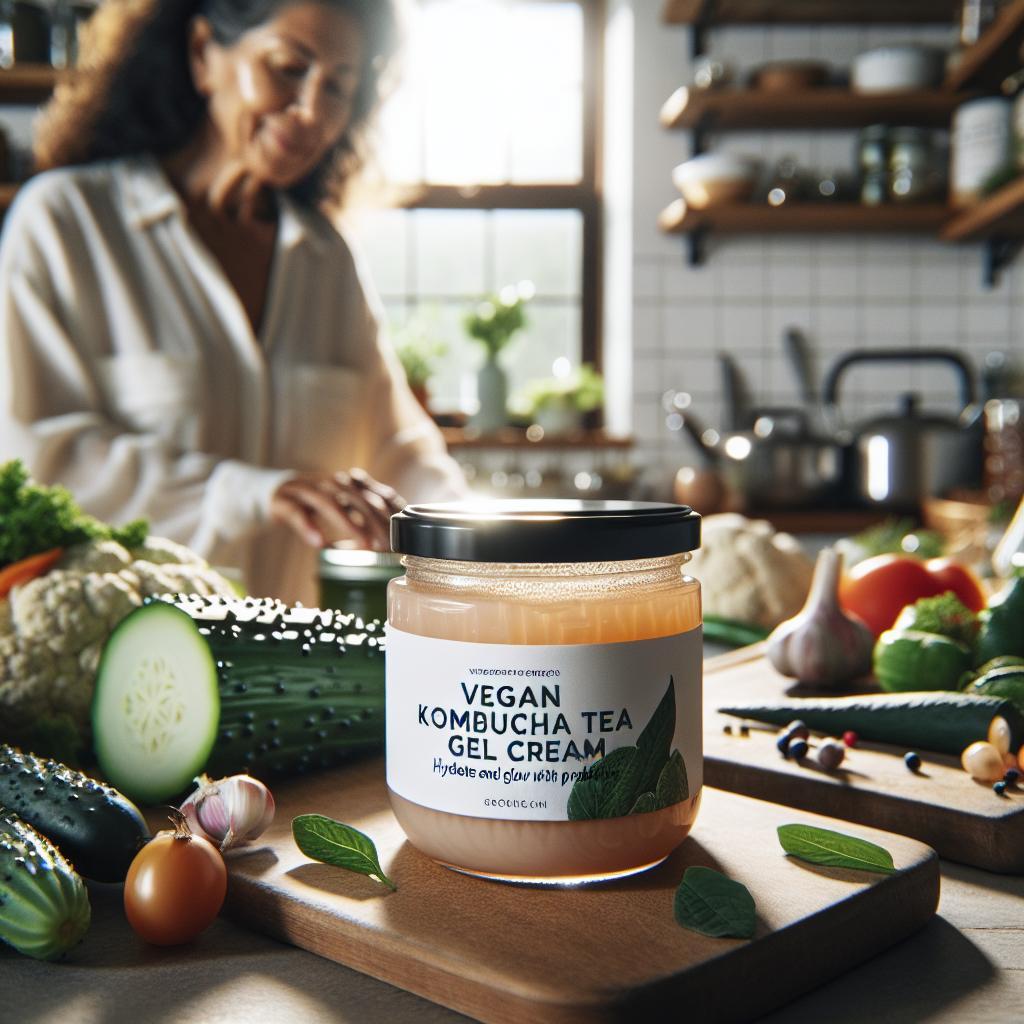 Vegan Kombucha Tea Gel Cream: Hydrate and Glow with Probiotics